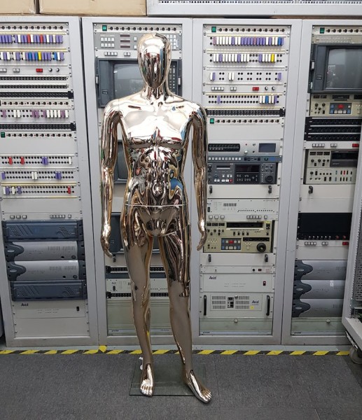 1: Light Gold Metallic Male Mannequin