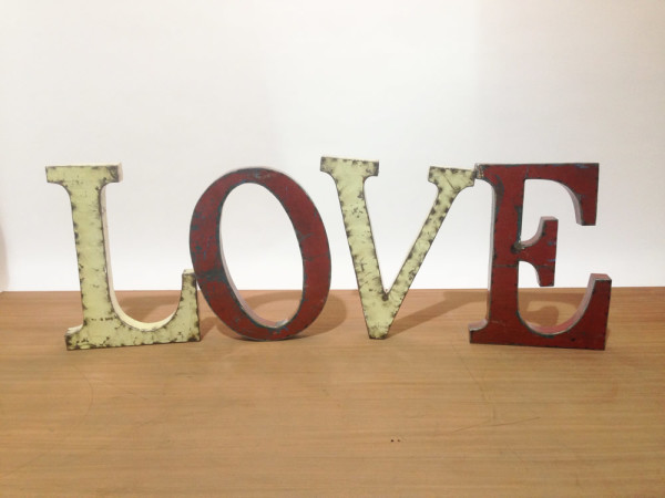 3: Large Metal LOVE Letters