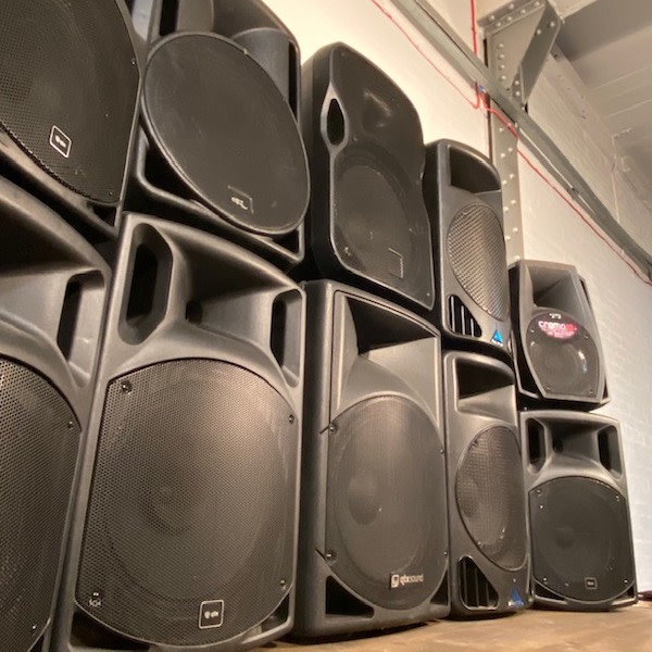 3: PA Speaker Stack Of 10 (Non Practical)