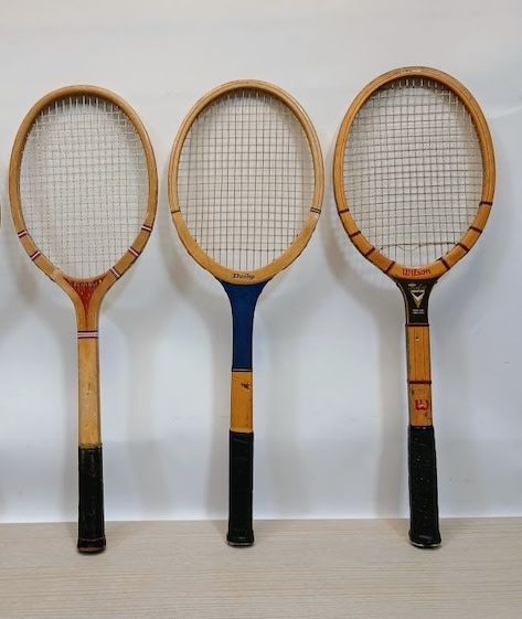 2: Vintage Wooden Tennis Racket