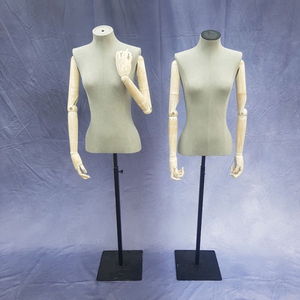 2: Female Dressmaker Mannequin With Articulated Arms On Stand