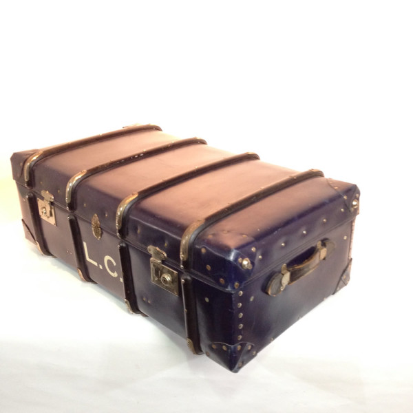 3: Large Dark Blue Travel Trunk 