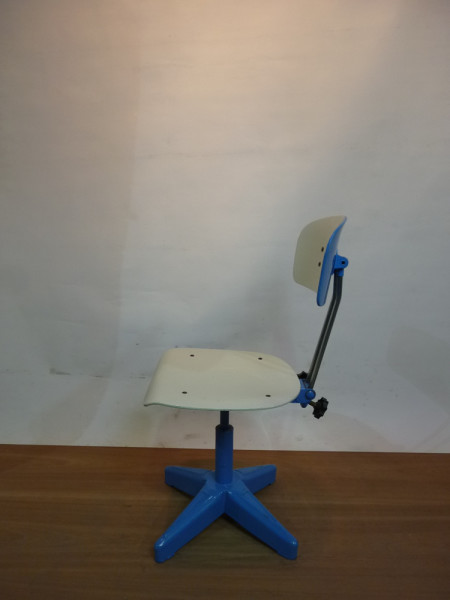 4: Blue And White Industrial Chair