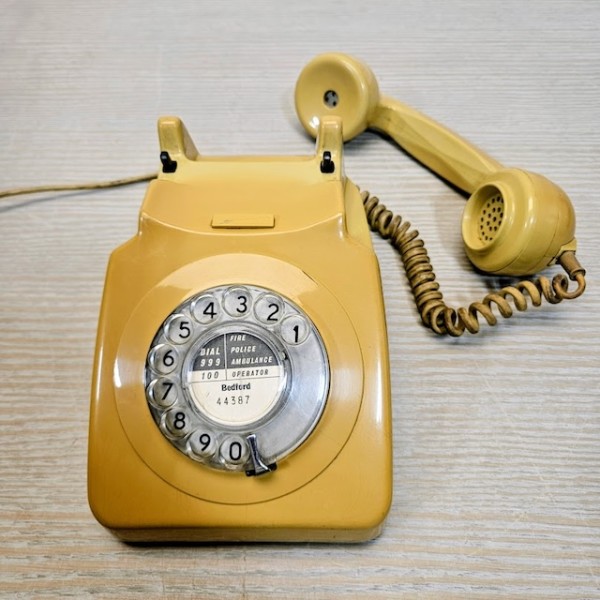 3: Mustard Yellow Retro Home Telephone