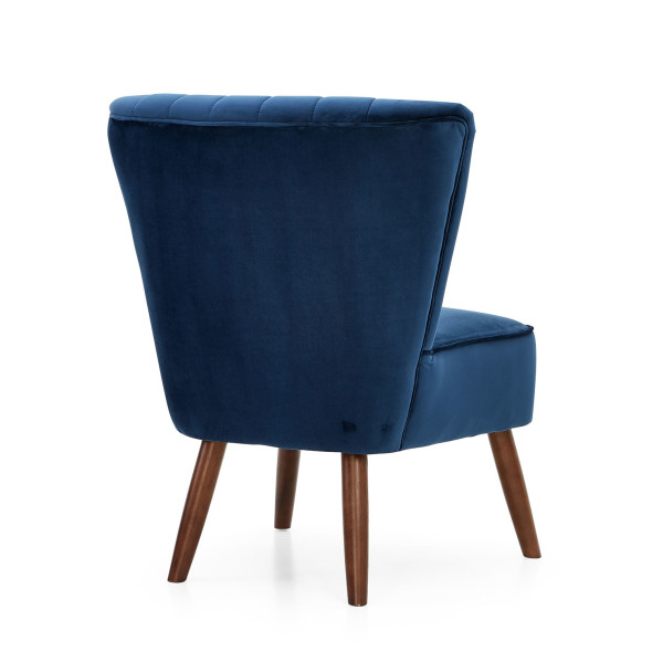 8: Velvet Cocktail Chair - Midnight Blue