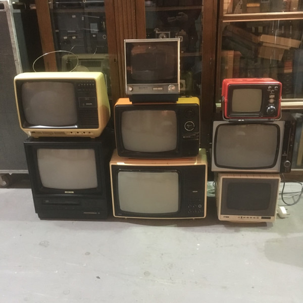 3: Stack Of Vintage TV's (B&W & Colour)