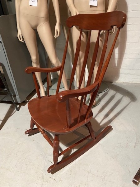 3: Wooden Rocking Chair