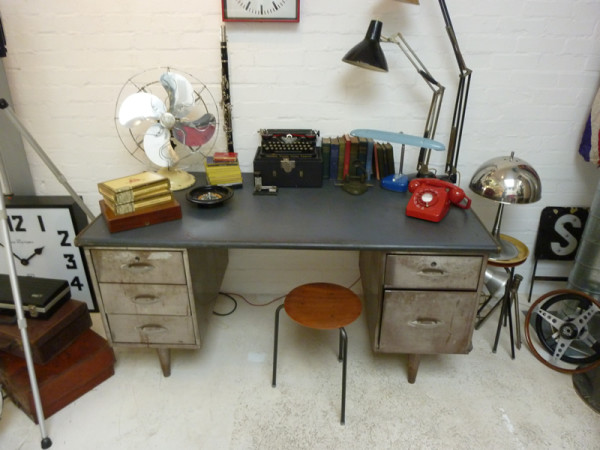 2: Brushed Steel Desk