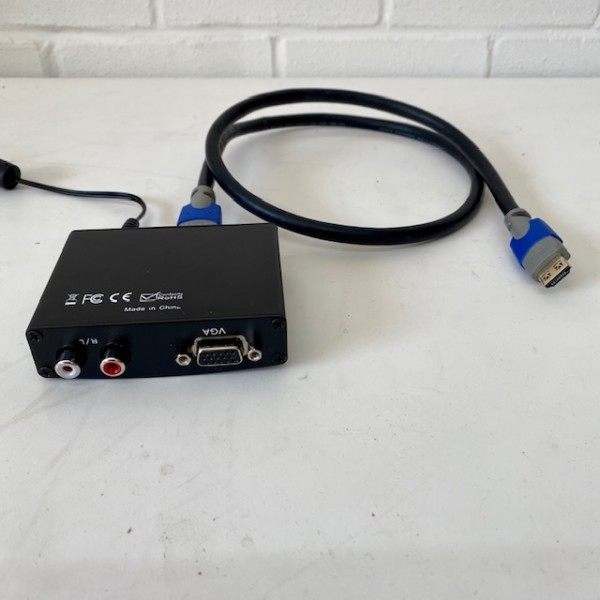 1: HDMI to VGA Converter (With Cables)