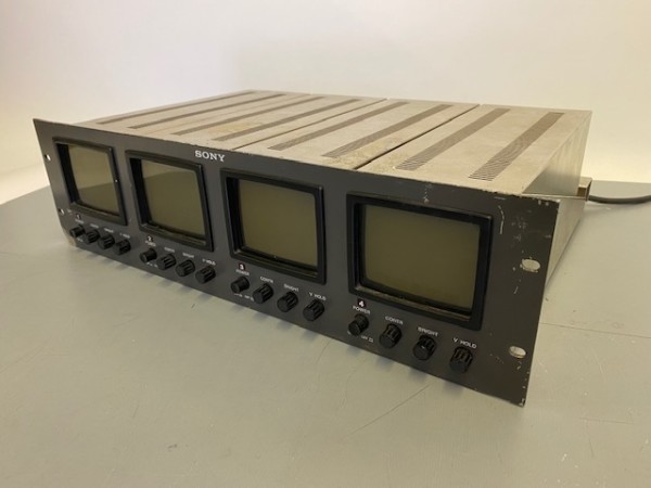 7: Fully Working Black & White SONY 4 Screen Mini Video Monitor (4