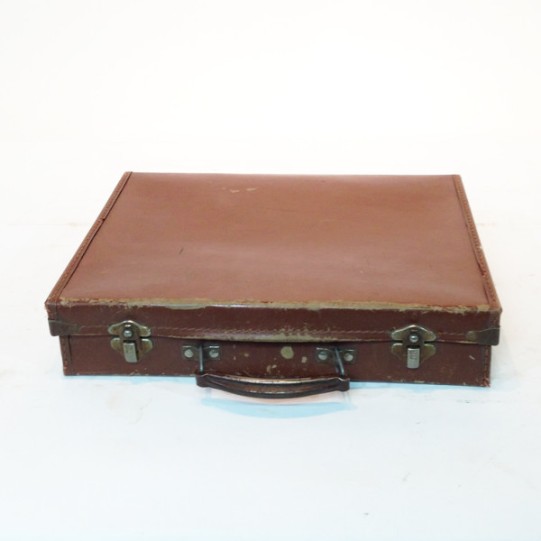 5: Brown Leather Slim Briefcase