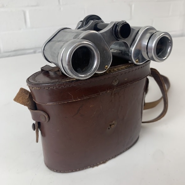 4: Vintage Polished Chrome Binoculars