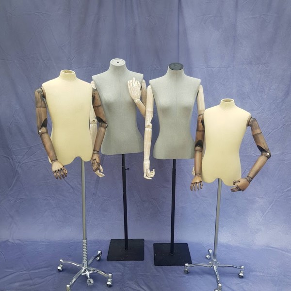 4: Female Dressmaker Mannequin With Articulated Arms On Stand