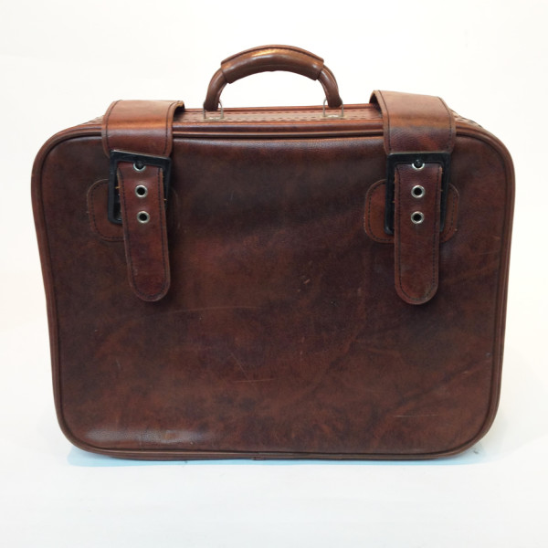 2: Light Brown Soft Leather Suitcase