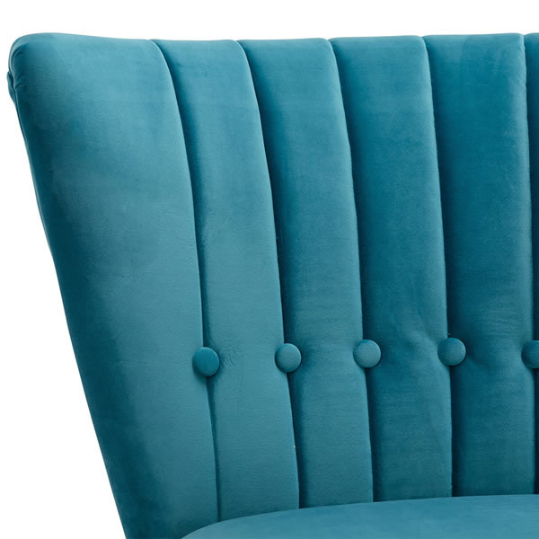 6: Velvet Cocktail Chair - Teal