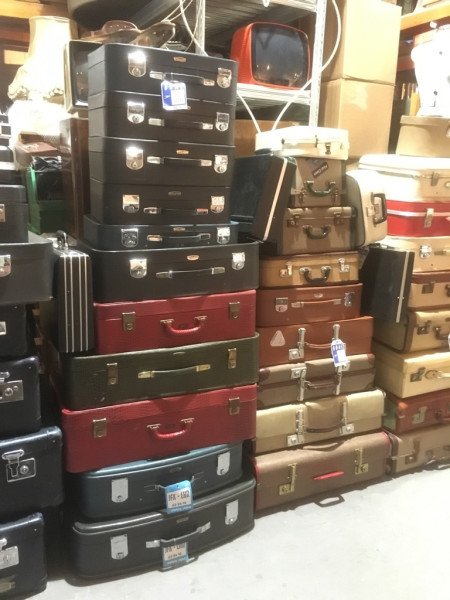 1: Stacks of Vintage Luggage