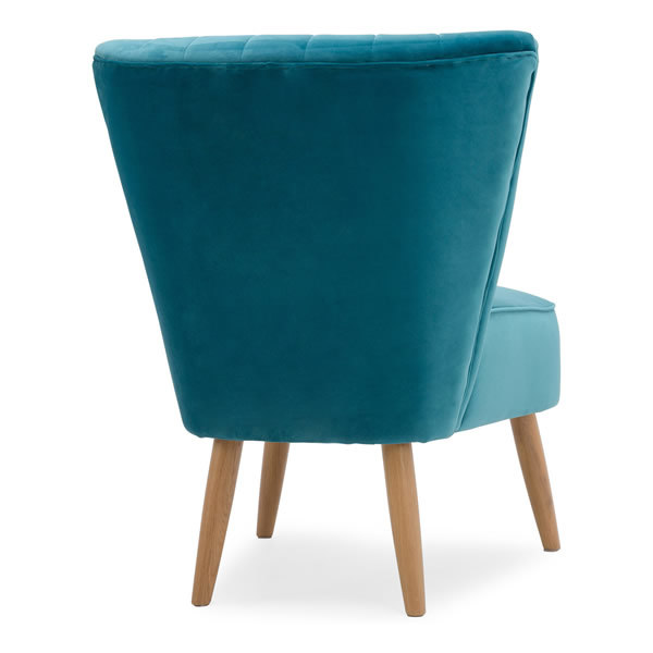 7: Velvet Cocktail Chair - Teal
