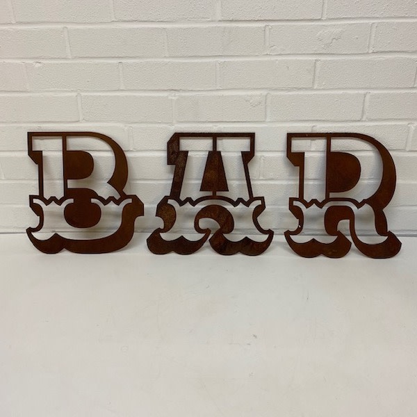 1: Metal BAR Sign