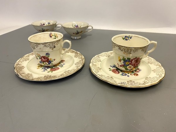 1: Large Vintage Bone China Cup & Saucer