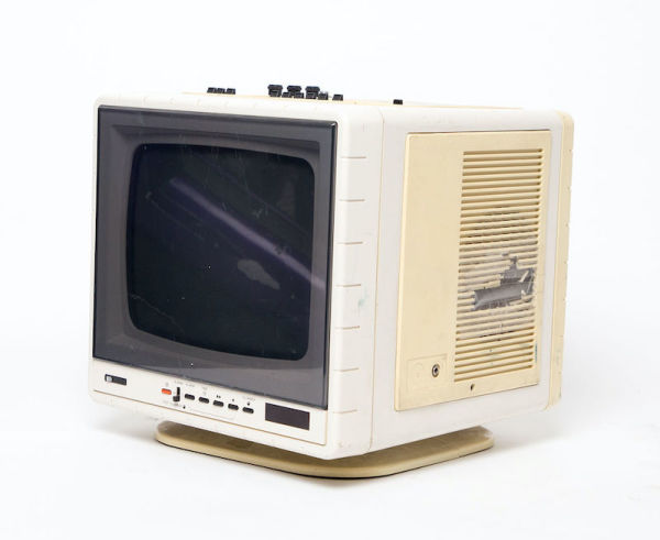 3: Fully Working Black & White Mini Portable Pye TubeCube TV With Radio/Tape Deck (9