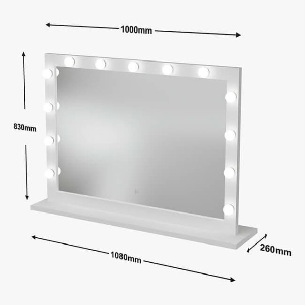 4: Large Hollywood Make Up Mirror (100 x 80cm)