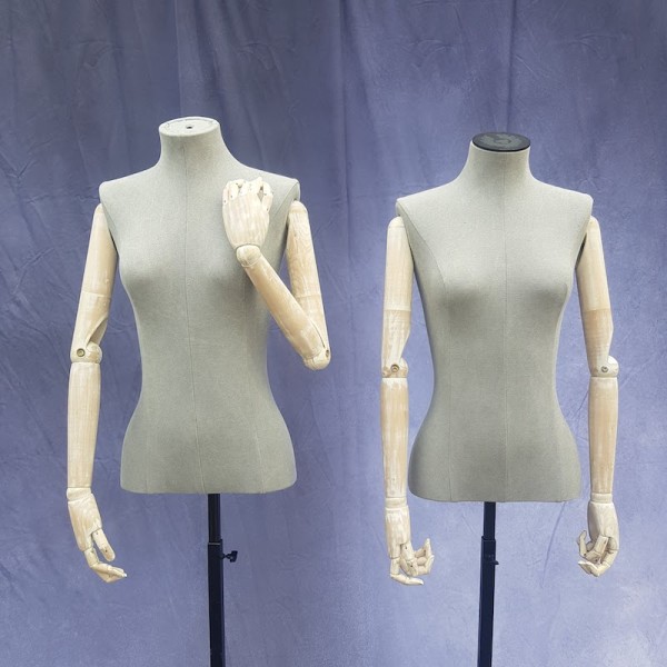 3: Female Dressmaker Mannequin With Articulated Arms On Stand