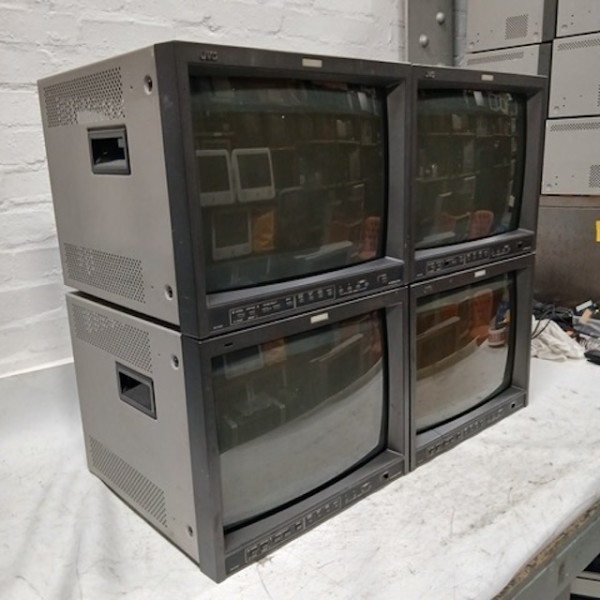 3: Stack Of 4 Non Practical Retro Monitors (15