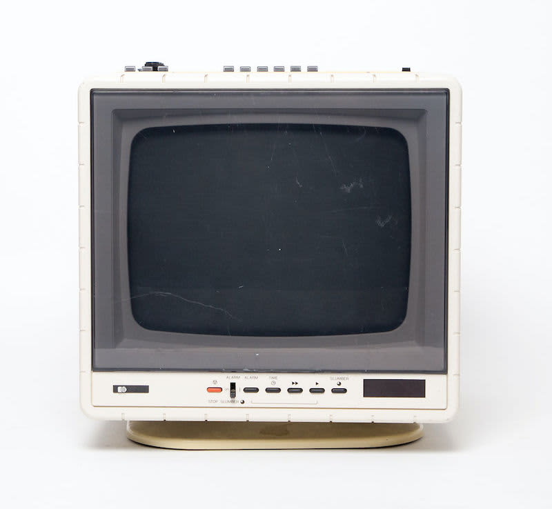 5: Fully Working Black & White Mini Portable Pye TubeCube TV With Radio/Tape Deck (9