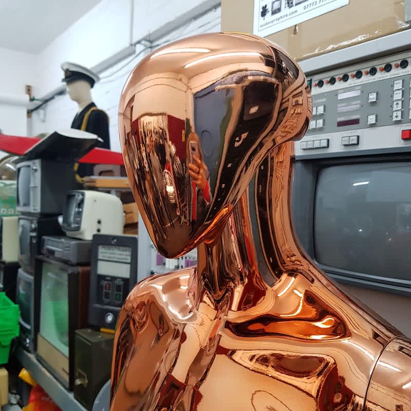 12: Rose Gold Metallic Male Mannequin