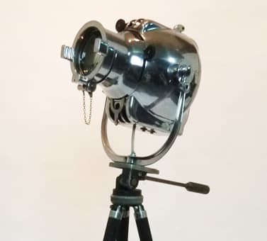 4: Vintage 'Strand Electric' Polished Chrome Spotlight (Working)