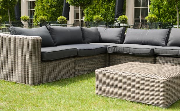 3: Black Outdoor Rattan Armchair 