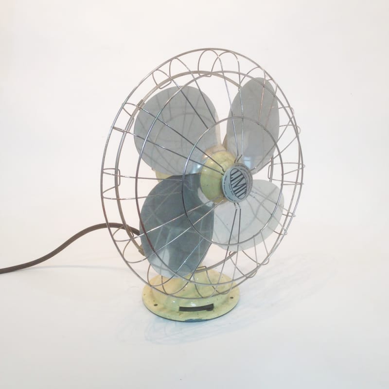 4: Large Industrial Desk Fan - Cream (Non Practical)
