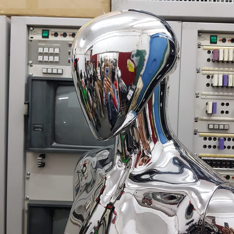 12: Silver Metallic Male Mannequin