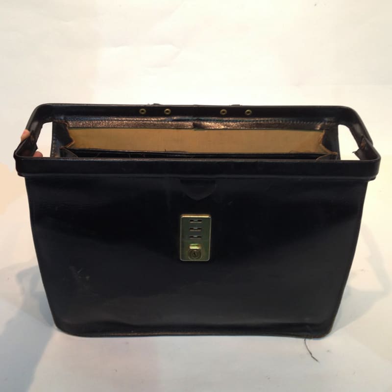 4: Black Leather Top Opening Briefcase