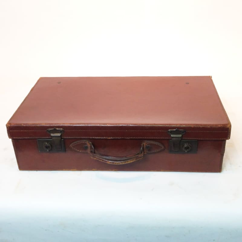 5: Brown Leather Suitcase