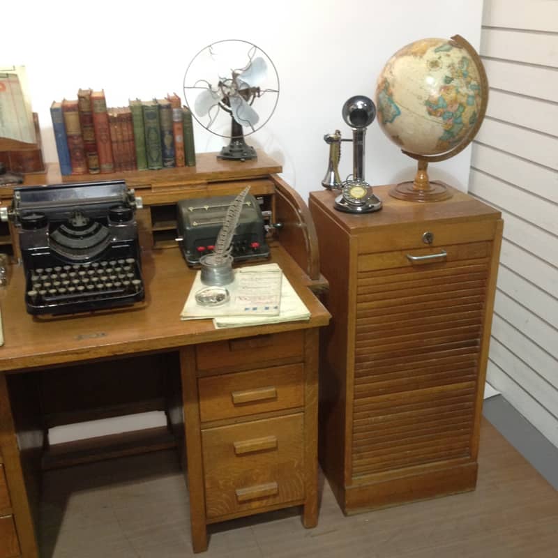 12: Period Oak Rolltop Desk
