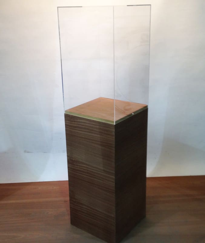 3: Walnut Plinth With Clear Perspex Top