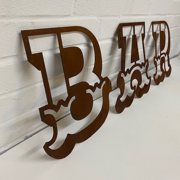 3: Metal BAR Sign