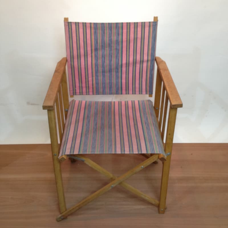 3: Pink and Blue Stripy Beach Chair   
