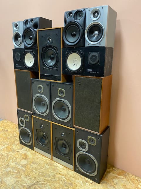 5: Wall Of 15 Vintage & Retro Speakers