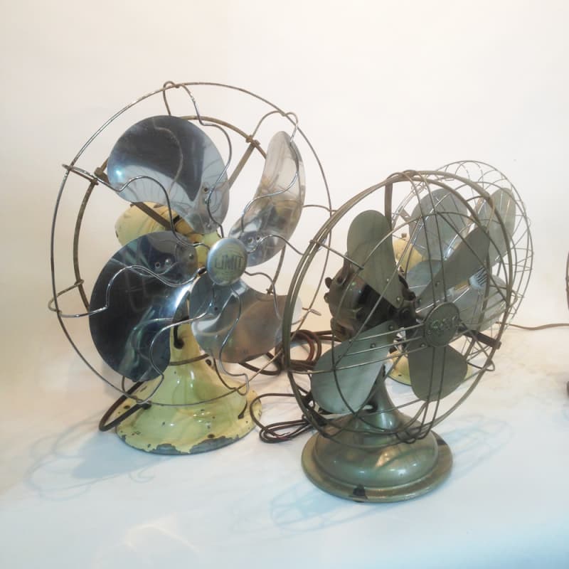 4: Vintage Industrial Desk Fan - Bronze (Non Practical)