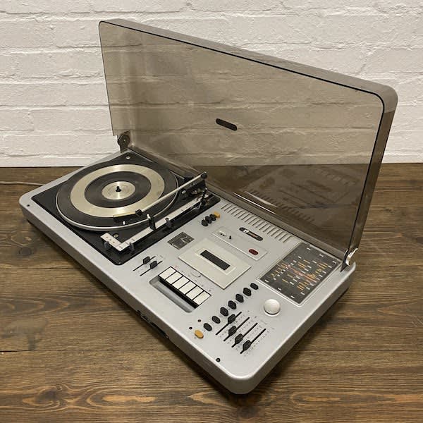 5: Bush Vintage Chrome Record Player & Tape Deck (Non Practical)