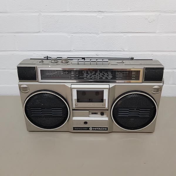 3: Silver Hitachi 1980's Boombox (Fully Working)