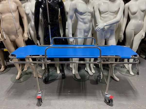 4: Blue Medical/Ambulance Adjustable Stretcher On Wheels