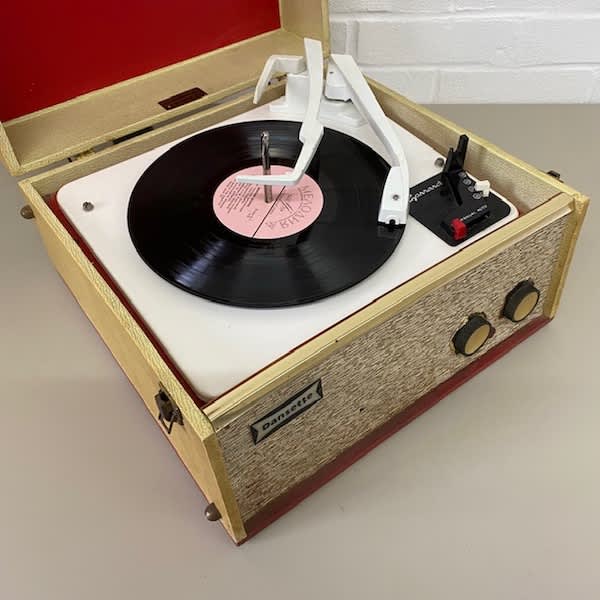 4: Red Dansette Vintage Record Player (Working)