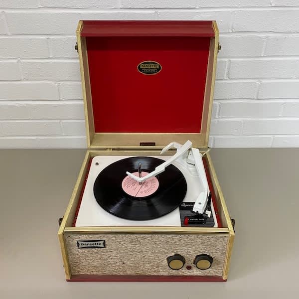 4: Red Dansette Vintage Record Player (Working)