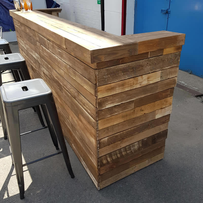 13: Rustic Wooden Bar