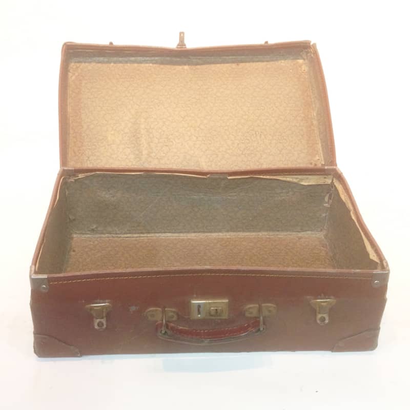 5: Brown Leather Suitcase 3