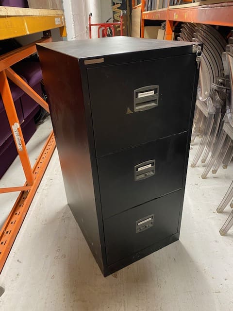 3: Black Filing Cabinet