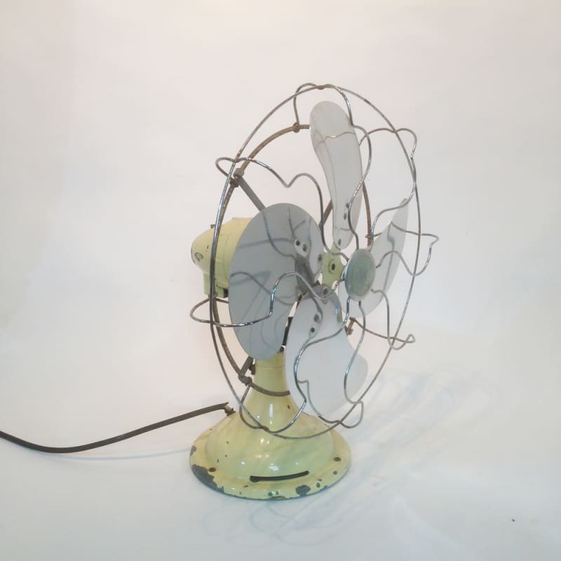 4: Small Industrial Cream Desk Fan (Non Practical)